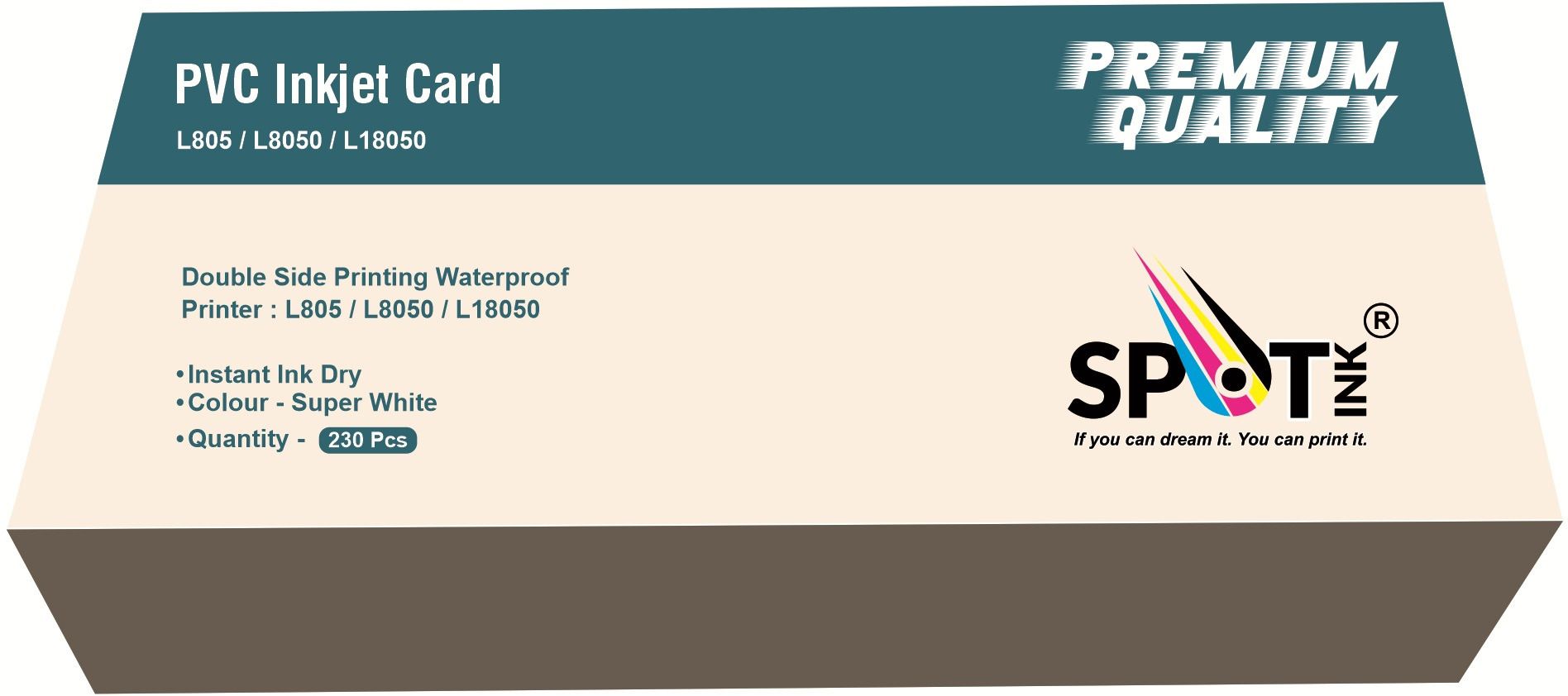 spotink White Blank PVC ID Cards for Inkjet Printers- Pack of 230 cards White Ink Cartridge-image-43