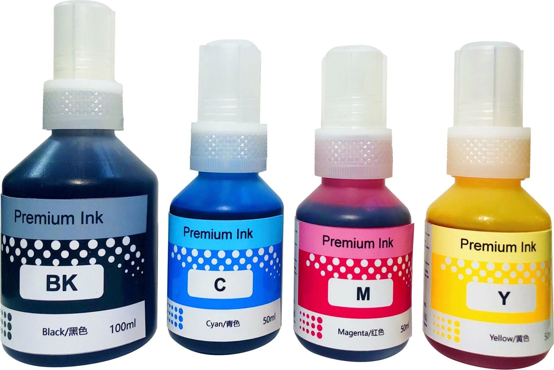 JIMIGO REFILL INK FOR BR DCP-T220, DCP-T226, DCP-T420W, DCP-T426W, DCP-T520W, DCP-T525W Black + Tri Color Combo Pack Ink Bottle