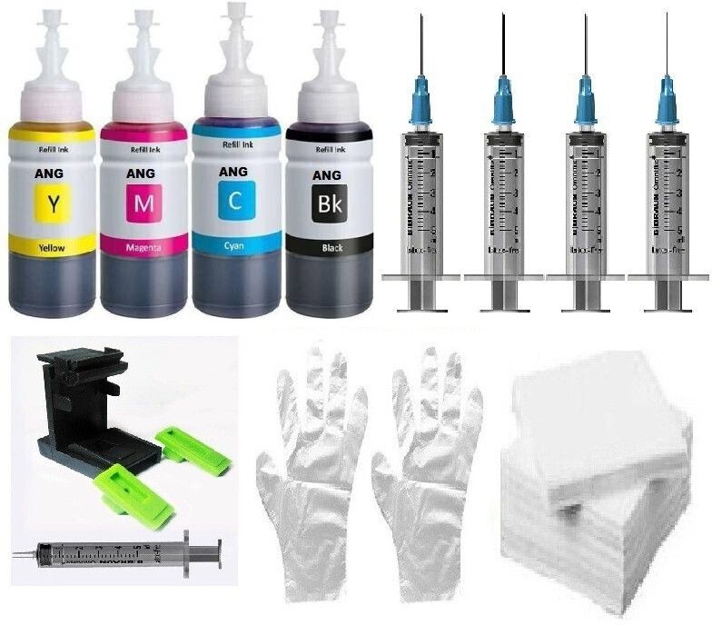 Ang Refill ink For HP Deskjet 1000 1050 1510 1512 2050 2050A 2510 2540 3050 Black + Tri Color Combo Pack Ink Cartridge-image-2