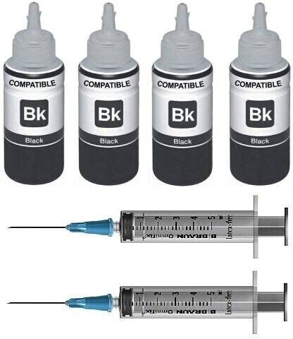 Ang Black ink 4x100_ml Can: E470,E477,E400,E410,E417,E560,E3370,E4570,MG2577S Black Ink Bottle-image-20