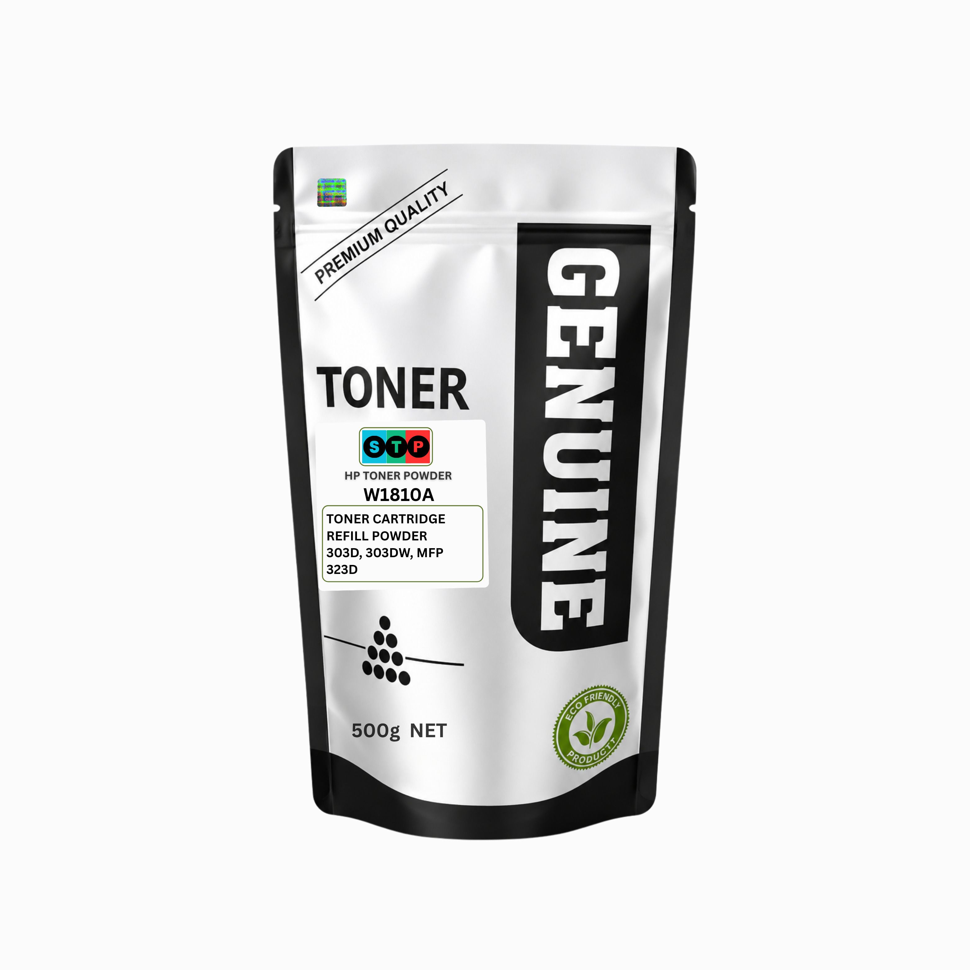 STROPRINT W1810A TONER POWDER 500GRM FOR 303d, 303dw, 323d, 323sdn, 323sdnw, 323dnw, 323dw Black Ink Toner Powder-image-7