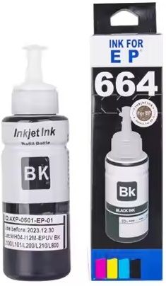 Haedlink Refill Ink for Epsn 664 Ink L110,L210,L310,L350,L355,L360,L455,L565,L1300(70ml) Black Ink Bottle
