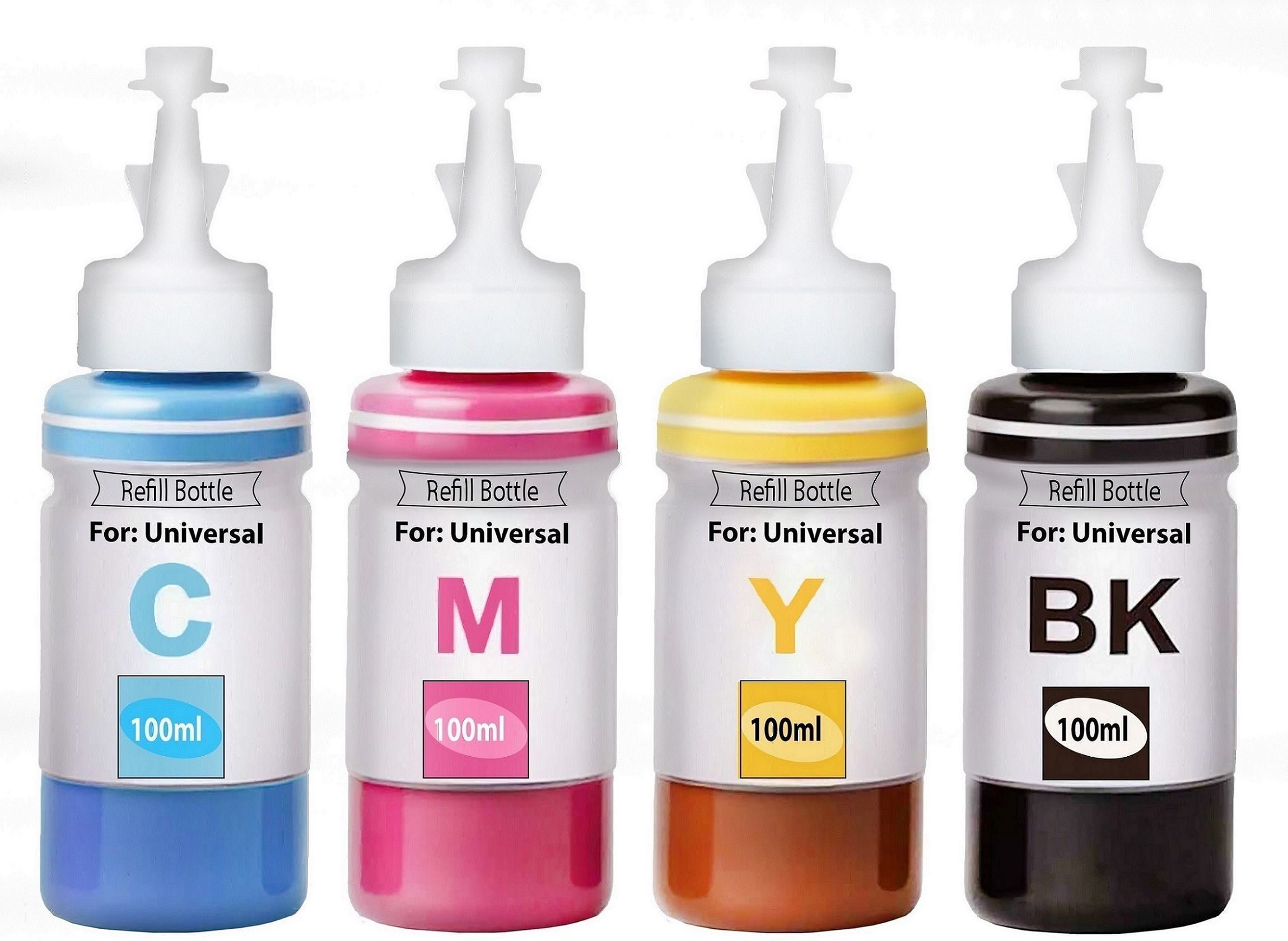 PQWRZRKL Refill Ink Compatible For MG2170,MG2270,2470,2570,2570s Printer 100 ml Black + Tri Color Combo Pack Ink Bottle-image-8