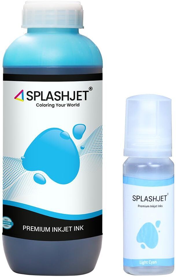 Splashjet 057 Compatible Ink for Ep L8050,L18050 Printer - (1Kg x Light Cyan) - 503835 Light Cyan Ink Bottle-image-15