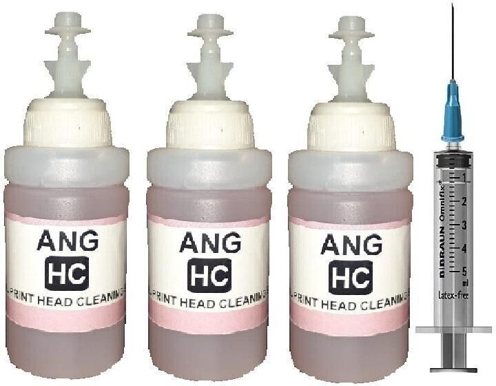 Ang Unblock Print Head Nozzles For Hp Epson Canon Brother Printers Black + Tri Color Combo Pack Ink Bottle-image-4