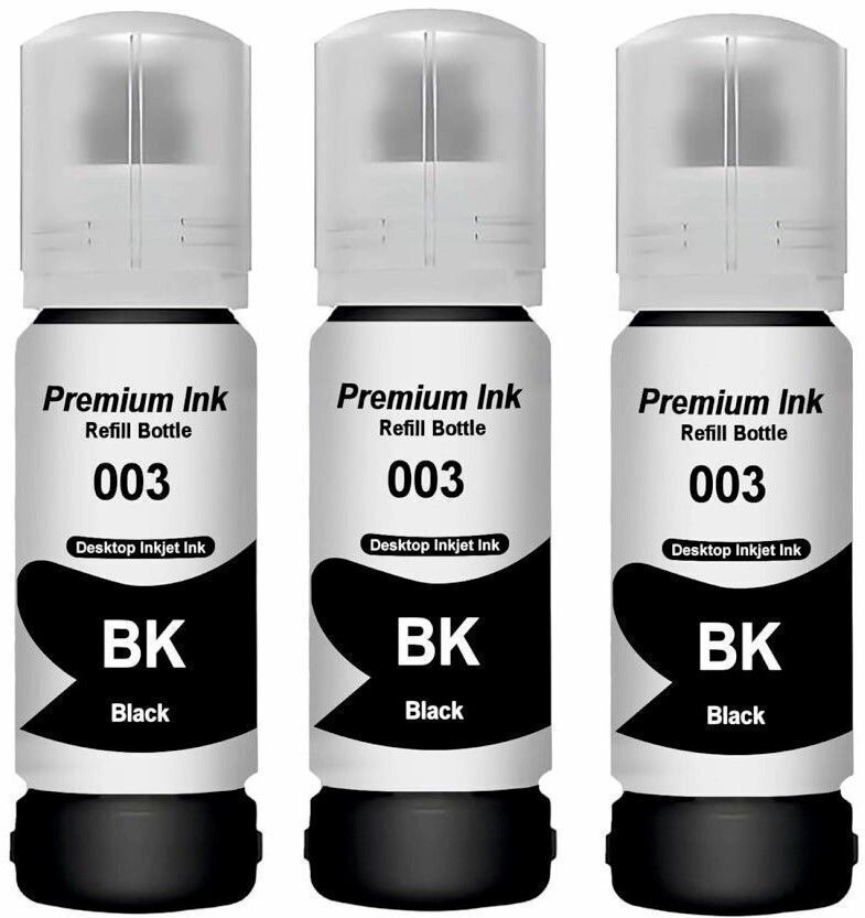 inkora 003 Refill Ink for Epson L3110,L3150,L3250,L3252,L3101,L3210,L3215,L3216 Black Ink Bottle-image-31