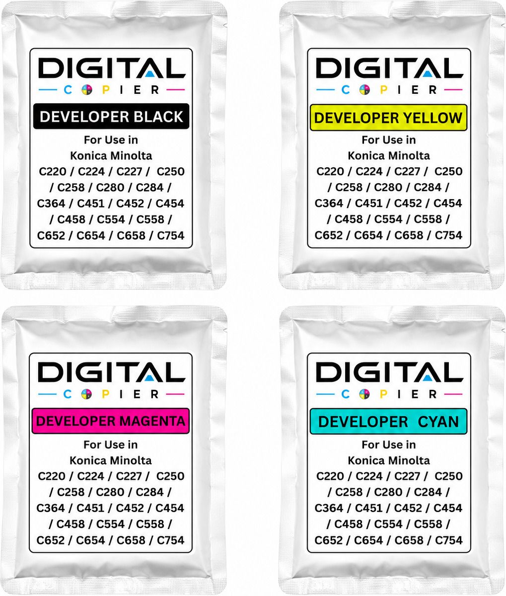 Digital Copier Konica Minolta Developer Powder Set Compatible for C258 C454 C458 C558 Quality Black Ink Cartridge-image-47