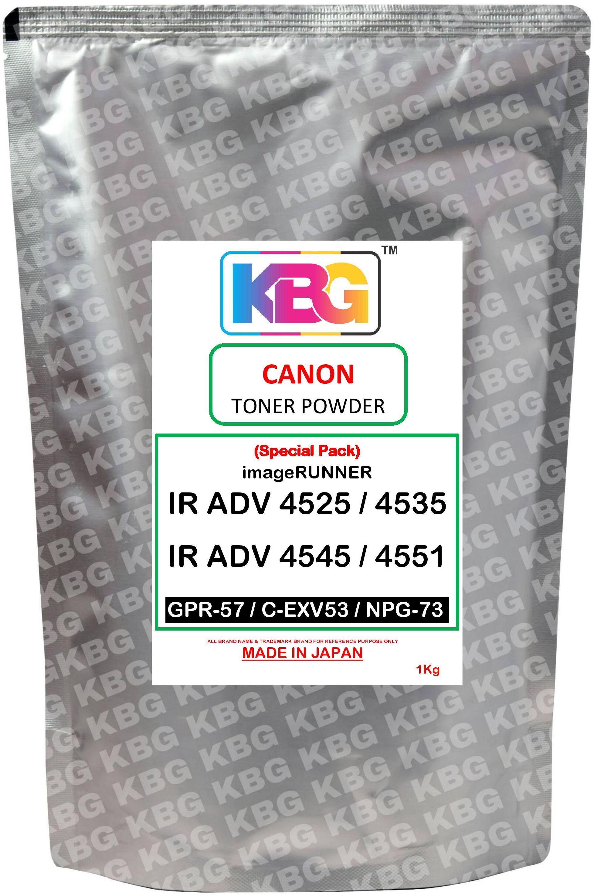 KBG For CANON NPG-73 IR ADVANCE 4525 4535 4545 4551 Black Ink Toner Powder