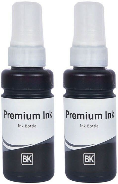 GREENBERRI Ink For Epson T664 L100,L110,L130,L200,L210,L220,L300,L385,L455,L555 Black - Twin Pack Ink Bottle-image-36