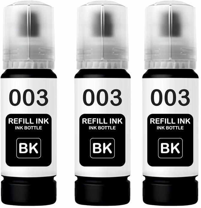 inkora 003 Refill Ink for Epson L3110,L3150,L3250,L3252,L3115,L3116,L3101,L3210 Printer Black Ink Bottle-image-41
