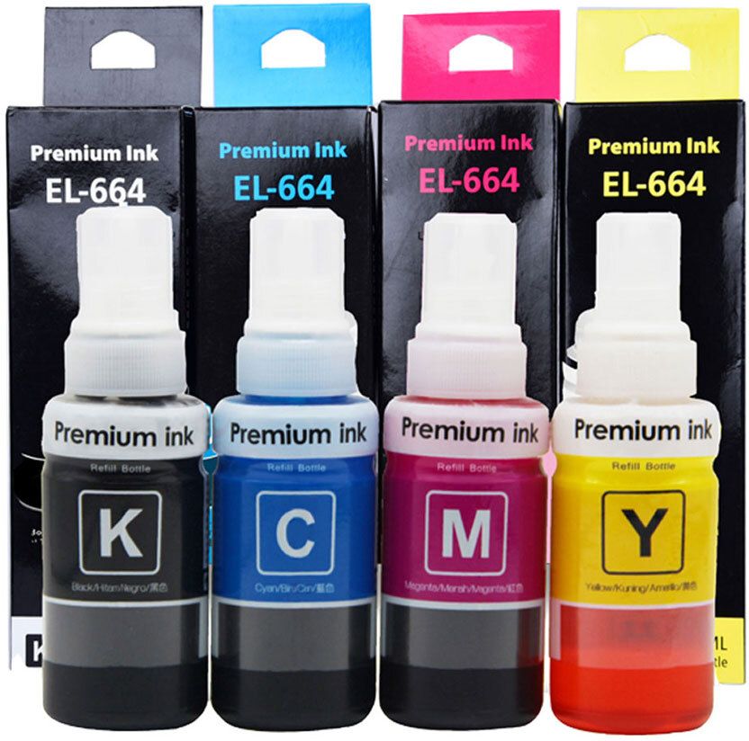 Good One Ink For Epson T664 L100,L110,L130,L200,L210,L220,L300,L385,L455,L555 Black + Tri Color Combo Pack Ink Bottle-image-16