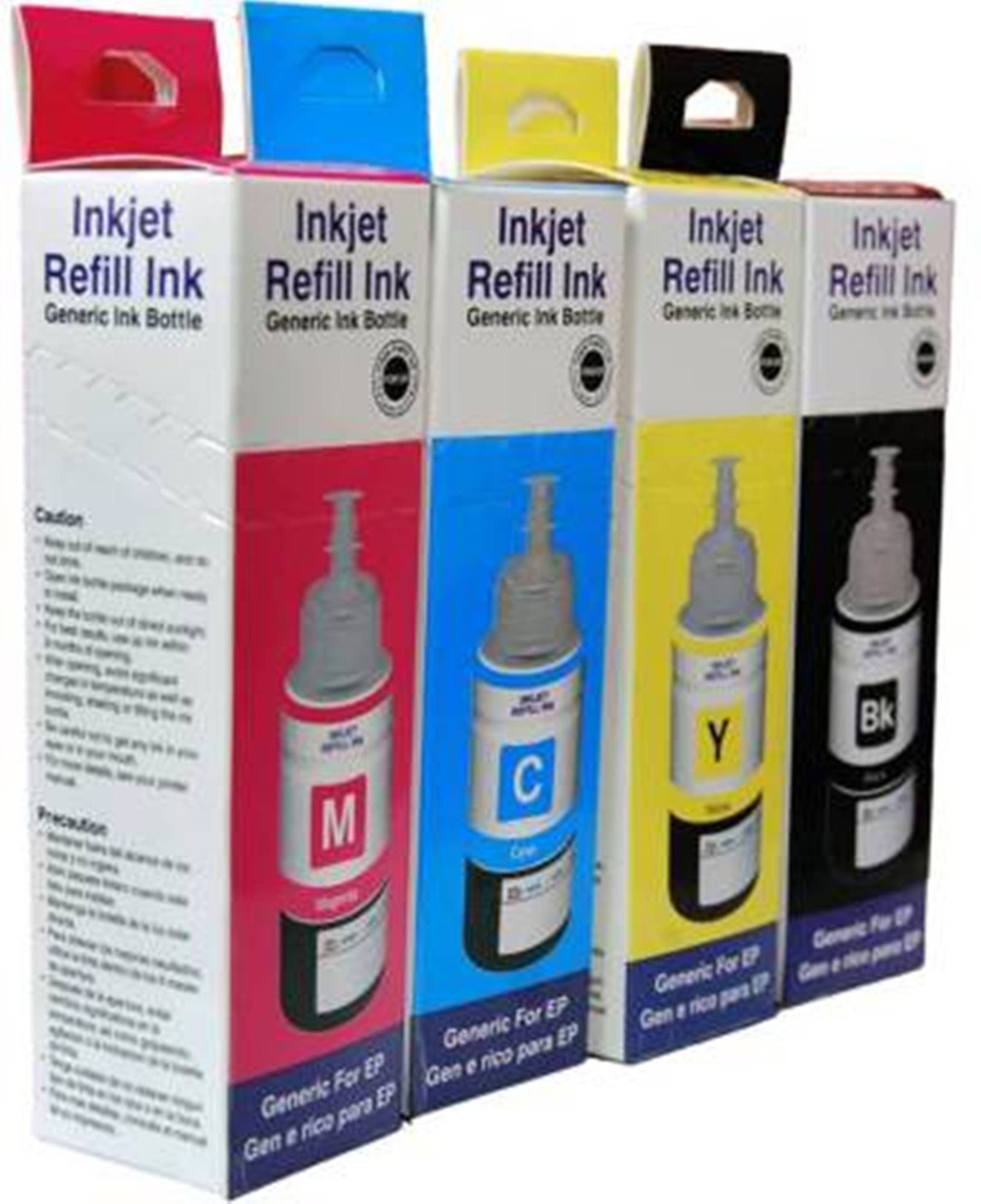 verena T664 Refill Ink Compatible for L130,L360,L380,L361 Printers 70ML Black + Tri Color Combo Pack Ink Bottle-image-43