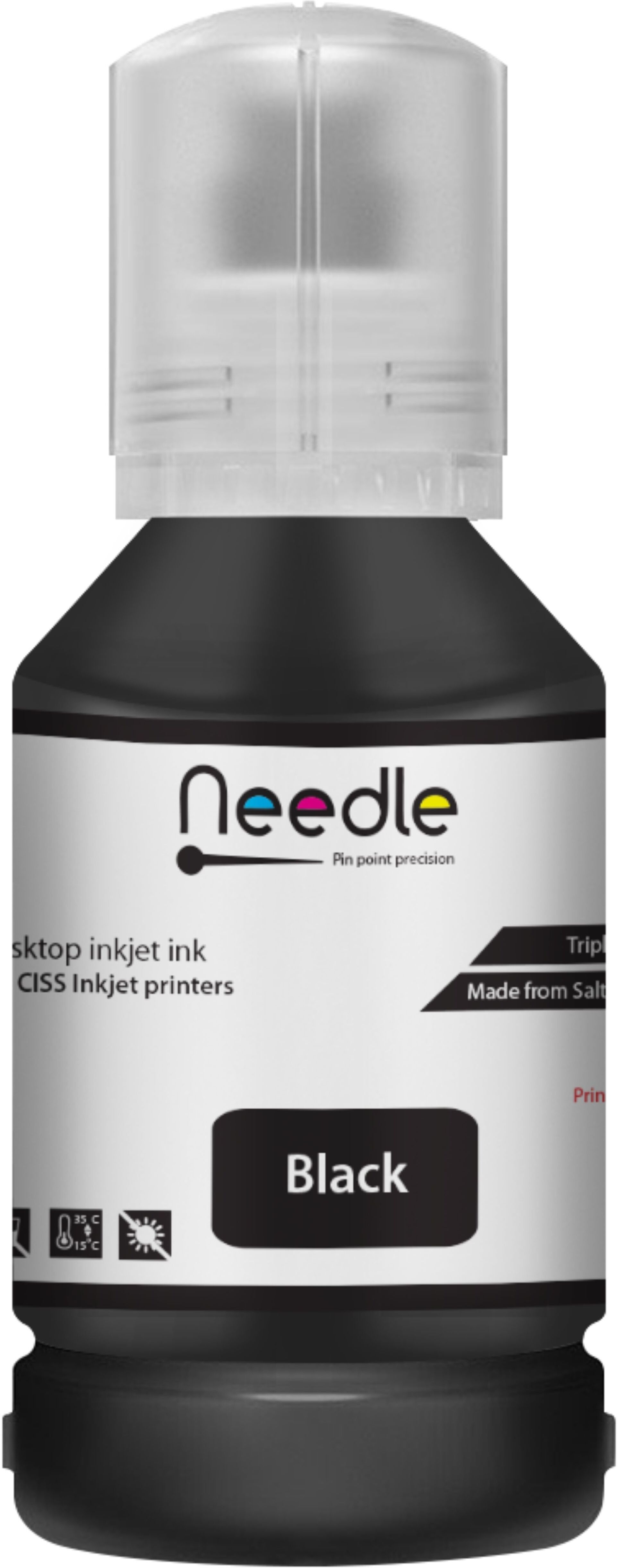 Needle 135ml Black Ep 001/003 Inkjet Compatible Refill ink for Epson Printers Black Ink Bottle-image-49