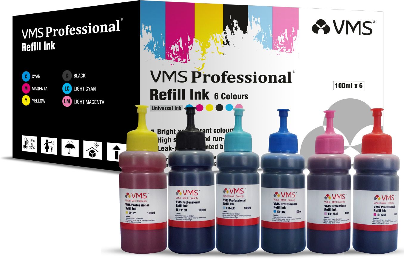 VMS (Cyan, Light Cyan, Magenta, Light Megenta, Yellow, Black) Tri-Color Ink Bottle-image-36