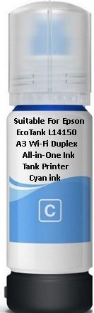 ecotank Original EpsonL14150 A3 Wi-Fi Duplex All-in-One Ink Tank Printer 70ml Cyan Ink Bottle-image-1