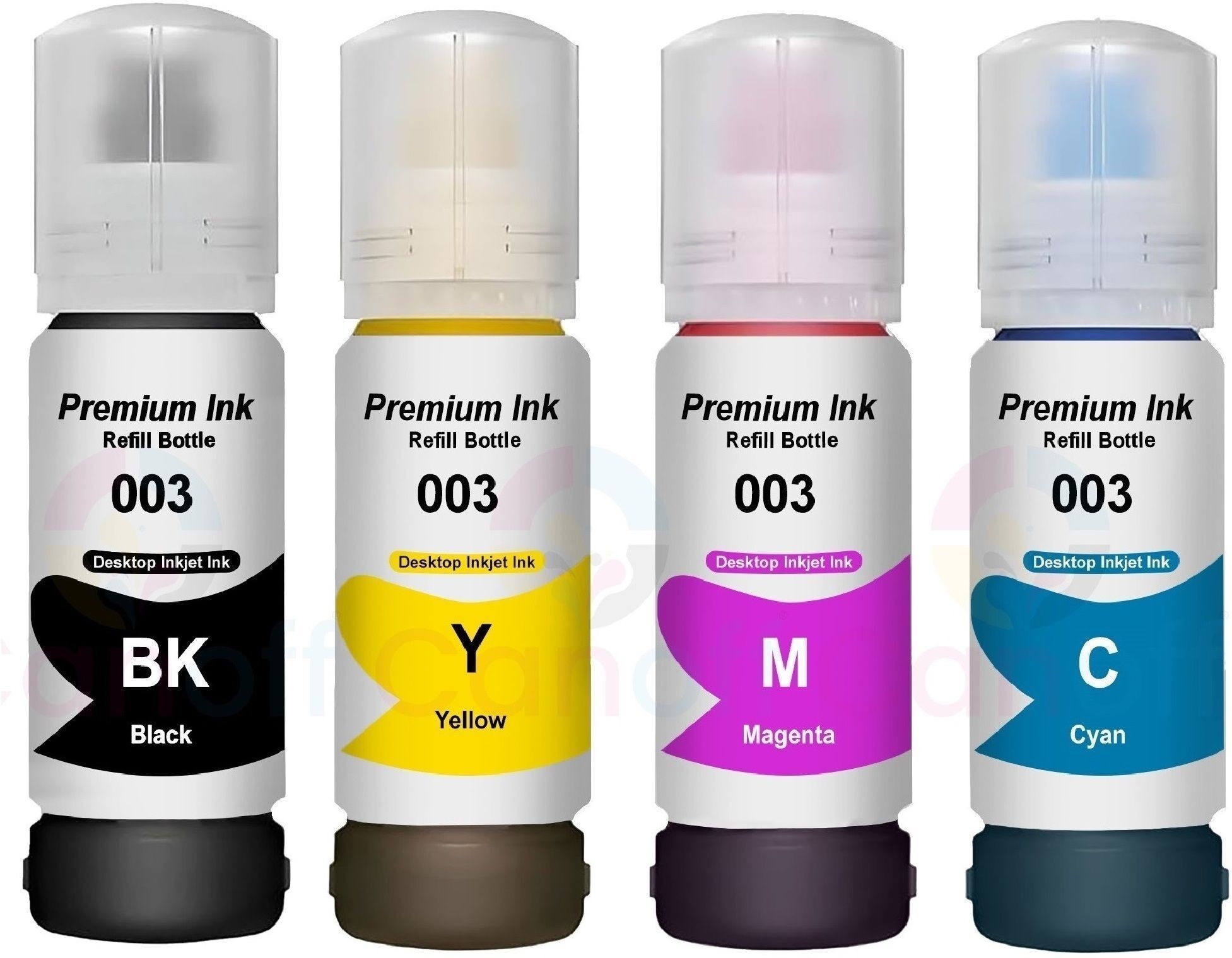 inkora 003 /001 BK Ink Refill for [3 pc] use for in printar Ep L5190,L3150 ,L3110,L1110 Black + Tri Color Combo Pack Ink Bottle-image-40
