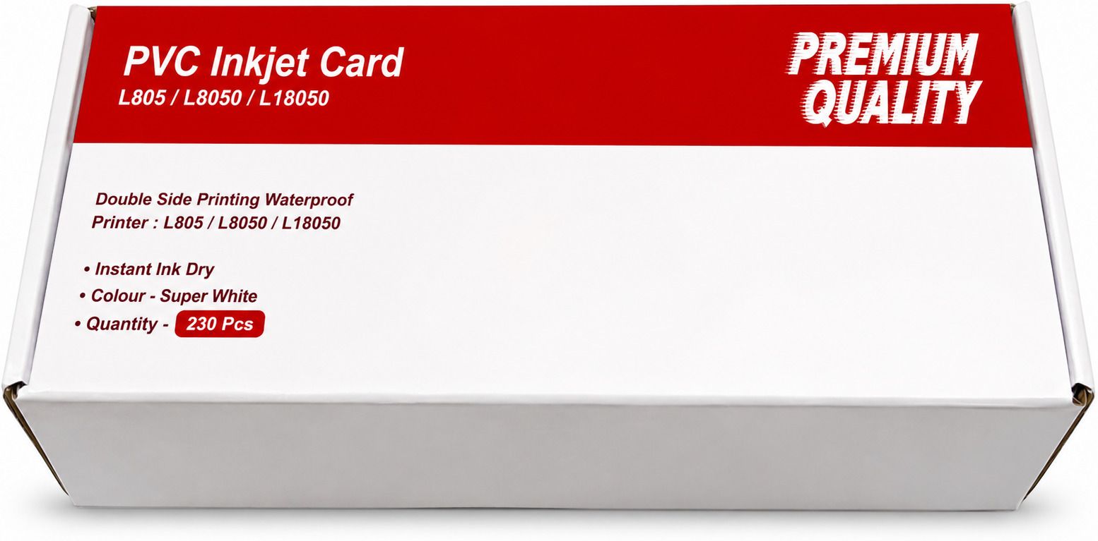 Flicker Super White Plain PVC Id Card Compatible for Printers of 230 Cards White Ink Cartridge-image-33