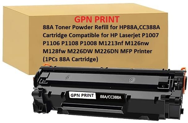 GPN PRINT 888A Toner Easy Refill CC388A Cartridge Compatible for HP 1007 P1106 P1108 P1008 Black Ink Toner-image-12