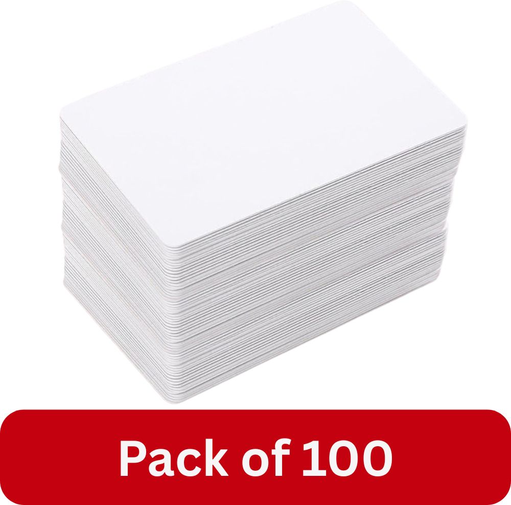 Momad Super White Plain PVC ID Cards for Inkjet Printers (Pack of 100) White Ink Cartridge-image-43