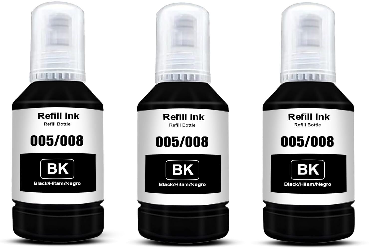 Flicker 005/008 Refill Ink Compatible for M2140, M1100, M1120, M1140 Printers 3Pic Black Ink Bottle-image-22