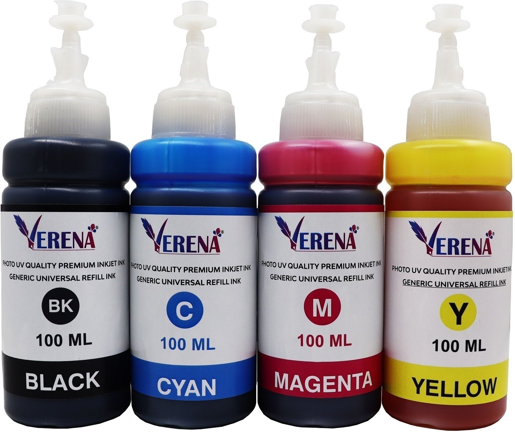 verena Refill ink Compatible For MG2570/MG2470/MG2970/iP2870 Printer 100ML Black + Tri-Color Ink Cartridge-image-17