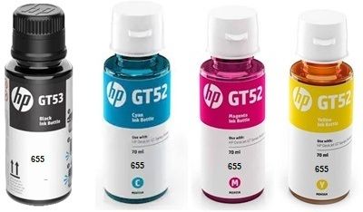 HP ORIGINAL INK BOTTLE 655 SMART TANK&INK TANK PRINTER 4 COLOR COMBO Black + Tri Color Combo Pack Ink Bottle-image-22