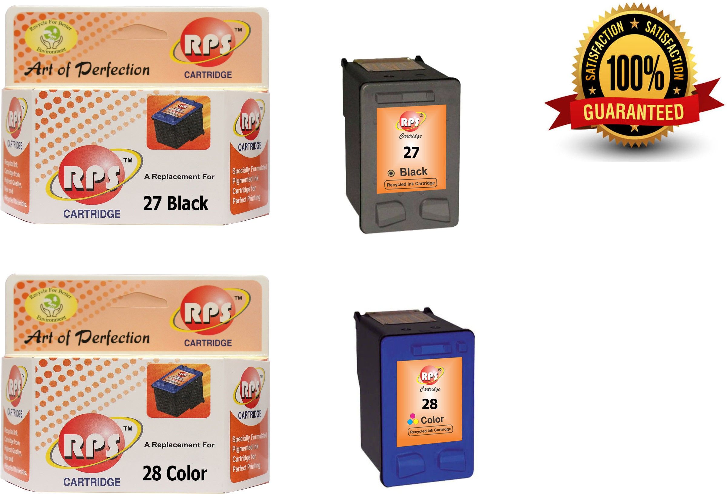RPS 27 Black + 28 Color ( Black + Tri Color Combo Pack Ink Cartridge-image-22