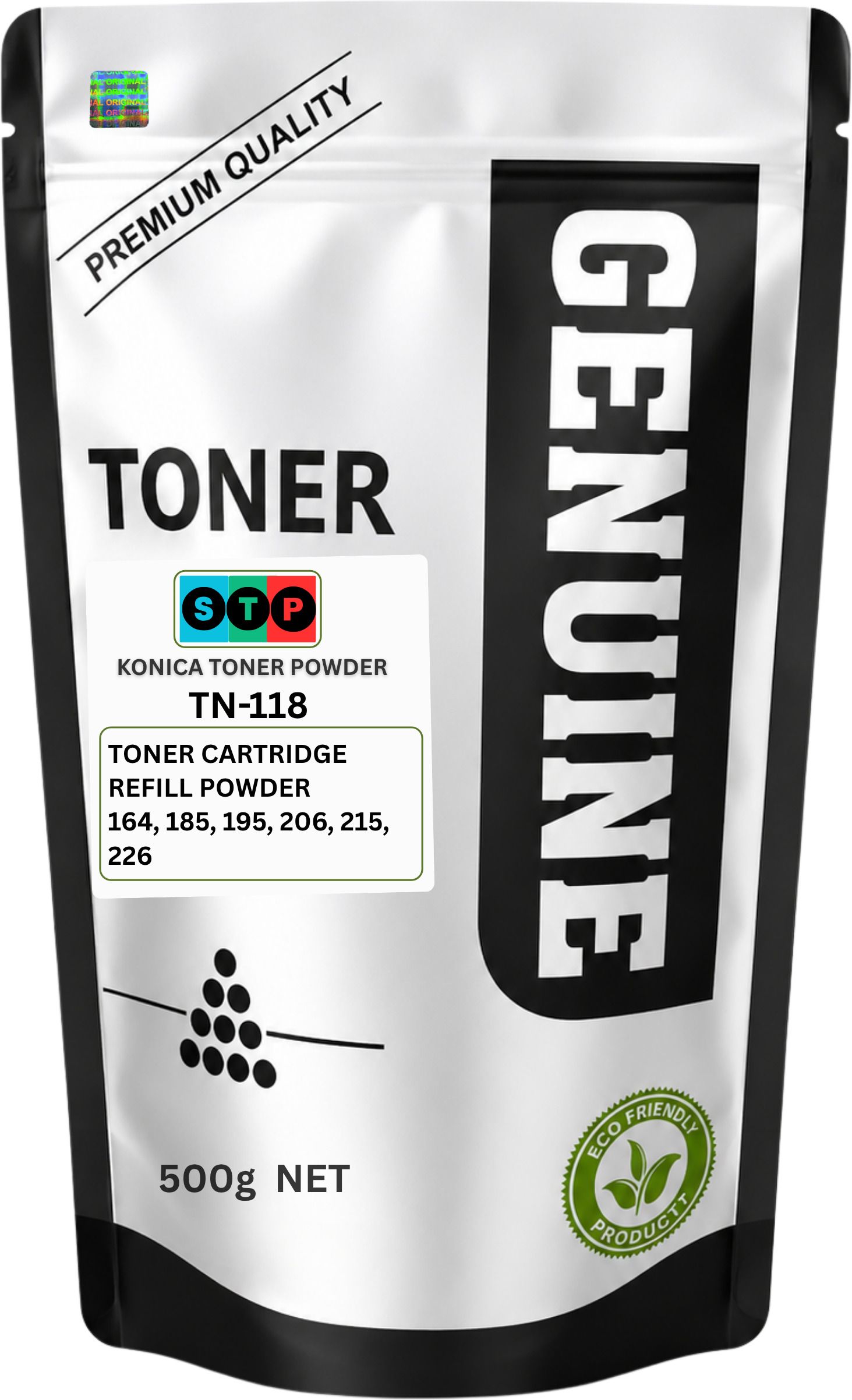 STROPRINT TN-118 TONER POWDER (500GRM) FOR 164,165,165e,184,185,185e,195,205i,206 Black Ink Toner-image-4