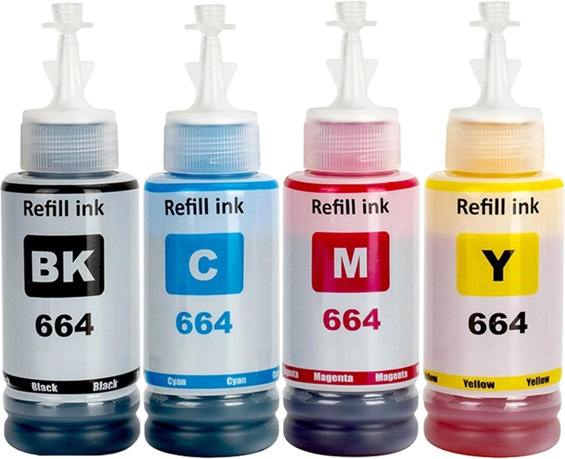 Flicker 664 compatible Ink for Epson L1300,L310,L361,L380,L405,L565,L365,L485,L220L360 Black + Tri Color Combo Pack Ink Bottle-image-36