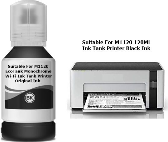 ecotank Original Epson M1120 EcoTank Monochrome Wi-Fi Ink Tank Printer 120ML Black Ink Bottle-image-35