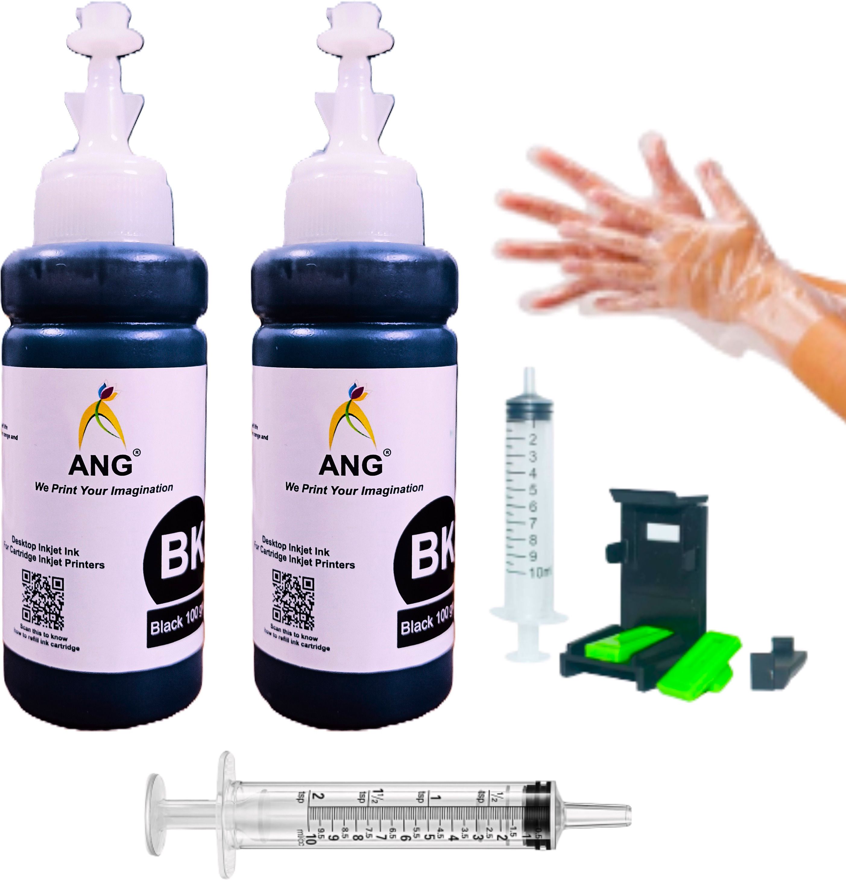 Ang Multi-color ink Compatible For TS207 Single Function Printer Black Ink Bottle-image-0