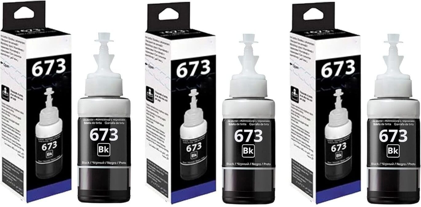 Ang T6731 Ink Bottle Compatible Printer for L800, L805, L810, L850, L1800 Black Ink Bottle-image-39