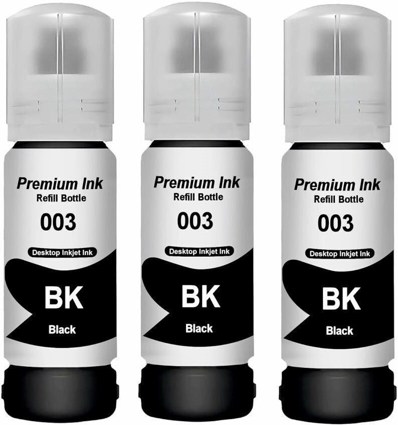 JSKZRKL Premium Ink Refill Bottle 003| Compatible with Epson Inkjet Printers Black Ink Bottle-image-17