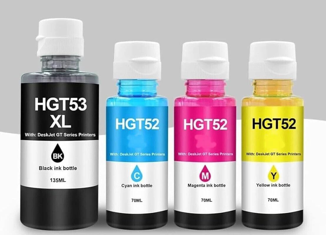 Gres GT 53XL & 52 Refill Ink Bottle for HP Ink Tank 115 310 315 319 410 Printer Black + Tri Color Combo Pack Ink Bottle-image-19