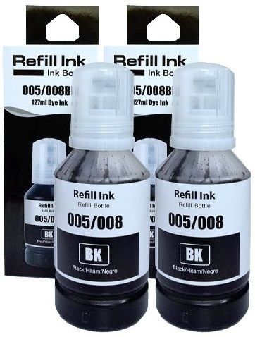 canoff 008 Black Refill Ink (127ml 2Bottle) For Black - Twin Pack Ink Bottle-image-25