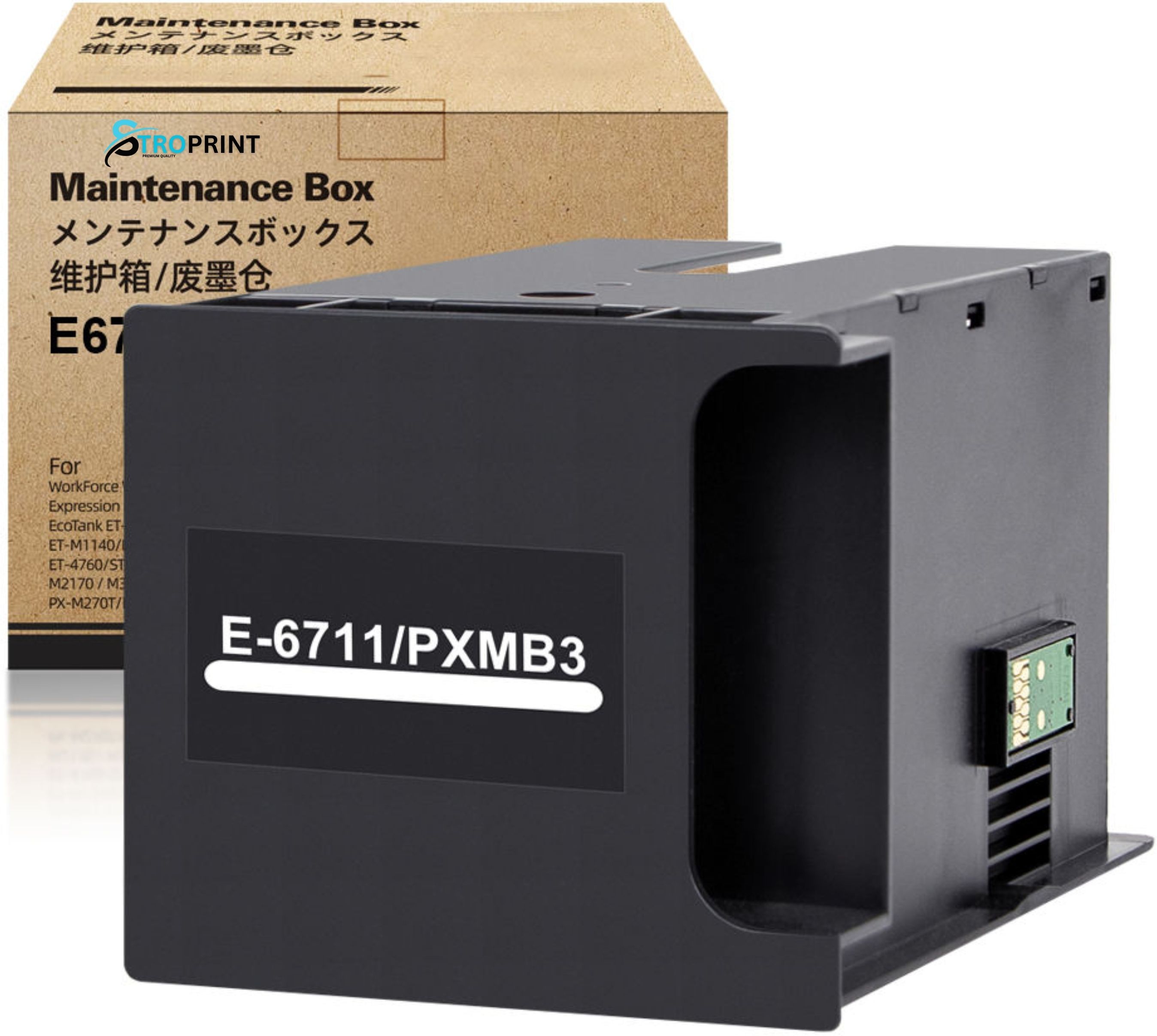 STROPRINT ™ T6711 Maintenance Box For Epson WF 7610,7620,7720, 7510, 3010, 3520 Black Ink Toner-image-12