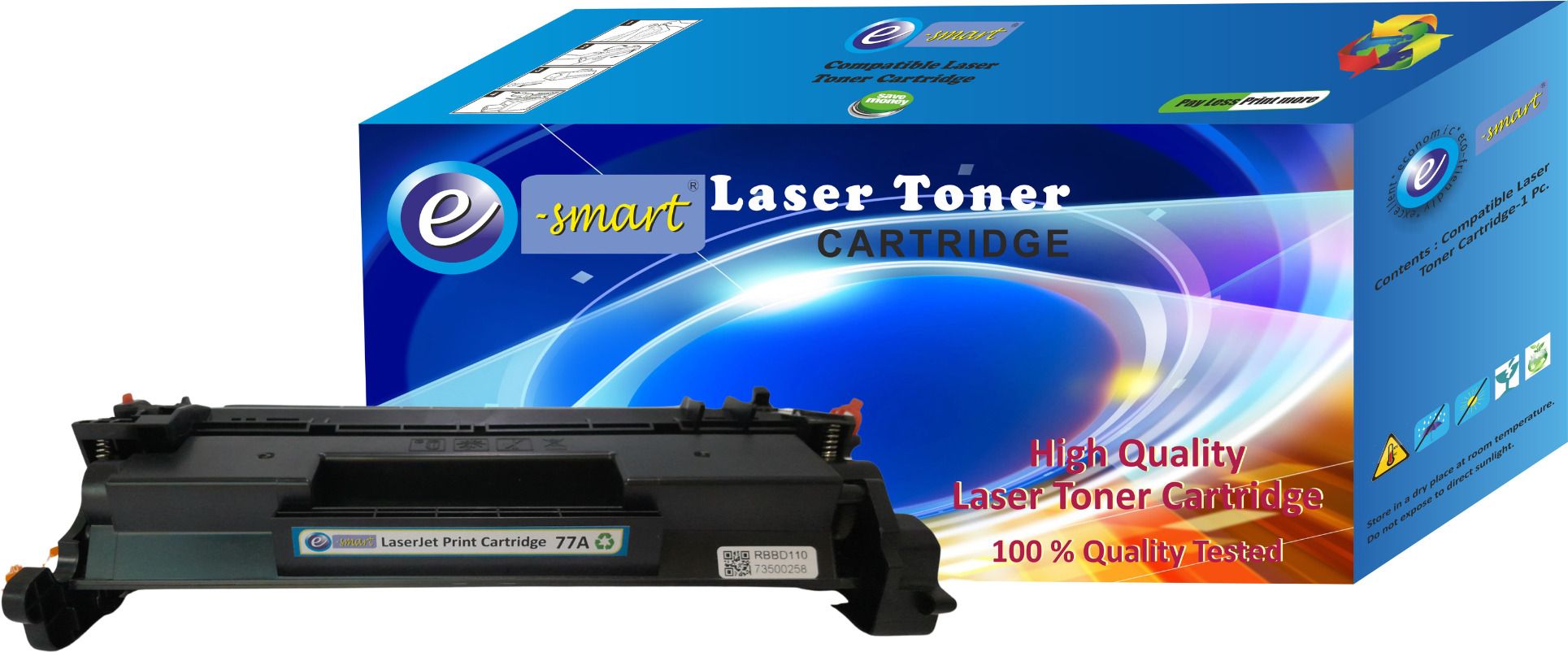 E-SMART 77A Compatible Toner Cartridge with Chip use in HP M404d, M305, M329 Printers. Black Ink Cartridge-image-49