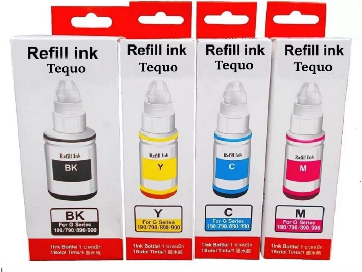 tequo GI790 Multicolor Ink Compatible Printer for G1010 G2000 G2002 G2010 G2012 G3000 Black + Tri Color Combo Pack Ink Bottle-image-40