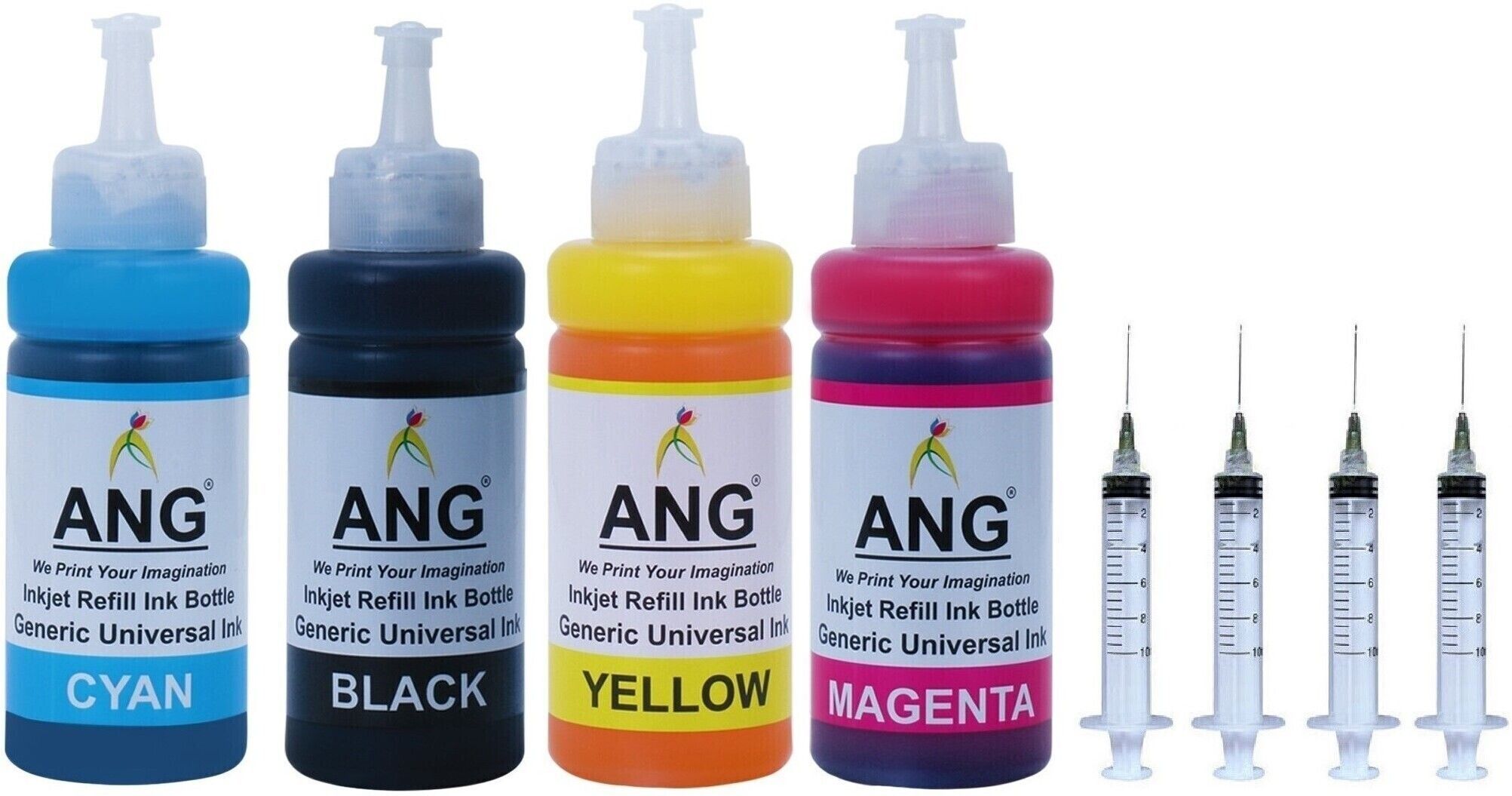 Ang Refill ink for PG 740, CL 741, PG 745, CL 746, PG 47, CL 57, PG 88, CL 98 Black + Tri Color Combo Pack Ink Cartridge-image-4