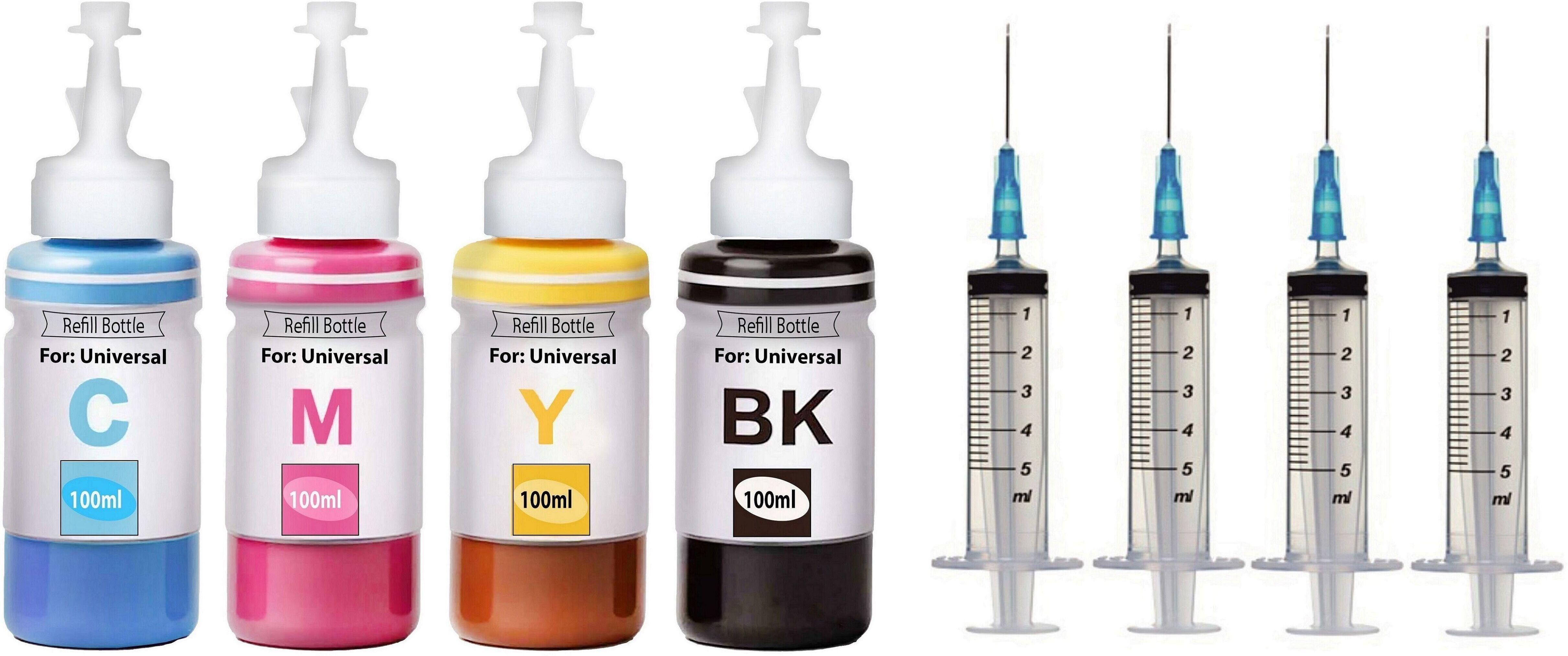 ZRAZRKL Refill ink Compatible For 682 cartridge Use For 2300 All-in-One Printer 100ML Black + Tri Color Combo Pack Ink Bottle-image-20