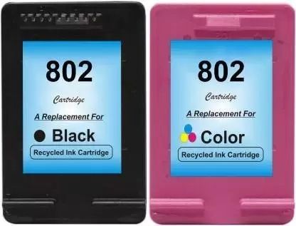 GPN PRINT 802 COMBO INK CARTRIDGE BLACK & TRICOLOR Black + Tri Color Combo Pack Ink Cartridge-image-43