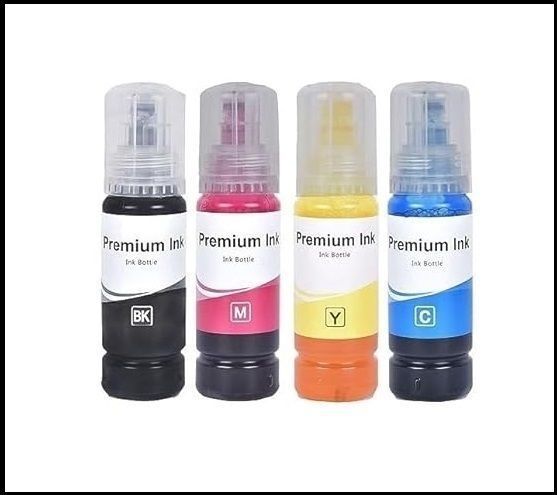 inkora 003 Refill Ink Bottle Set(70ml)Compatible For L3250 Multi-Function Printers Black + Tri Color Combo Pack Ink Bottle-image-49