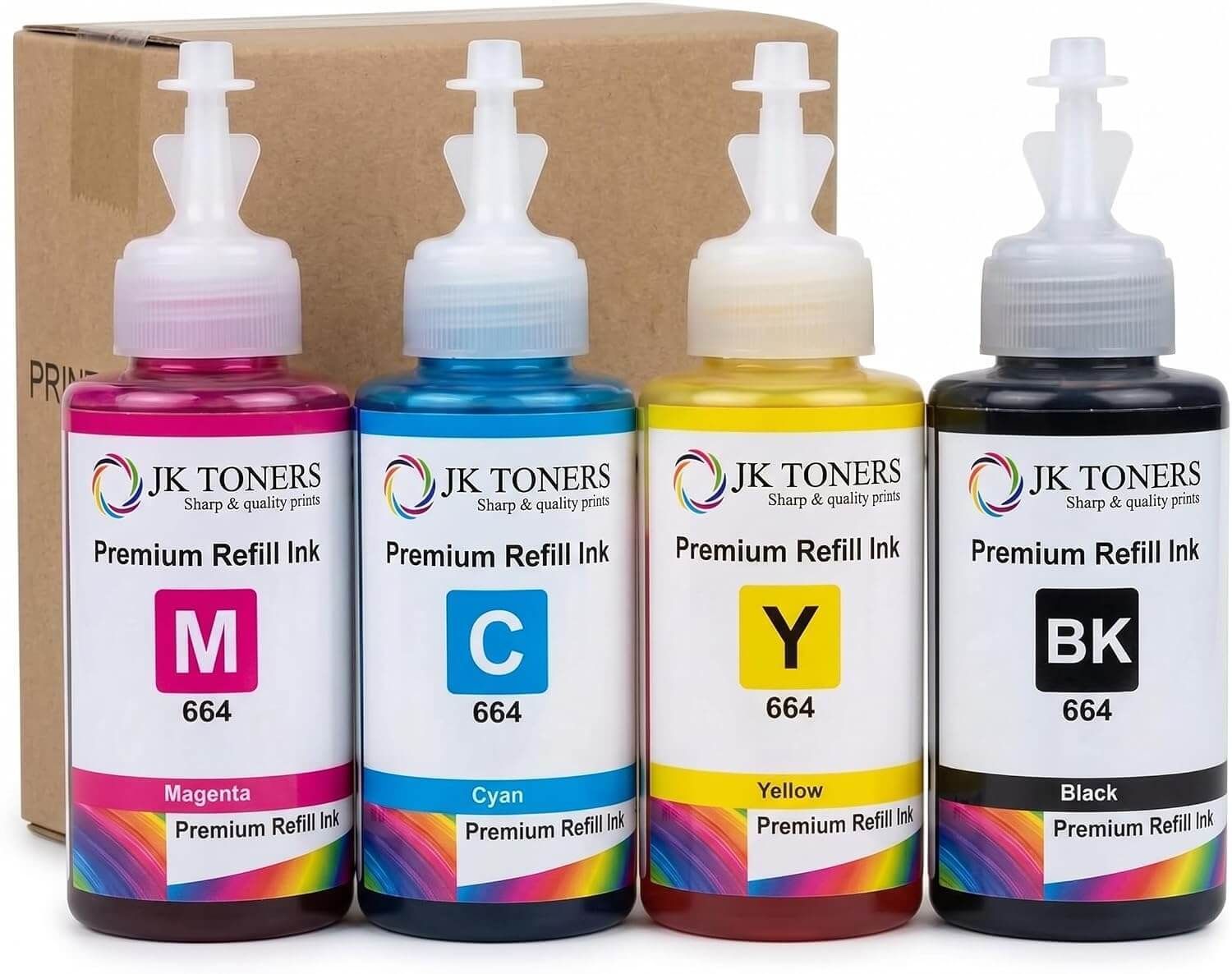 JK Toners Compatible With L100 L110 L130 L200 L210 L220 L300 L310 L350 L355 L360 Black + Tri Color Combo Pack Ink Cartridge-image-11