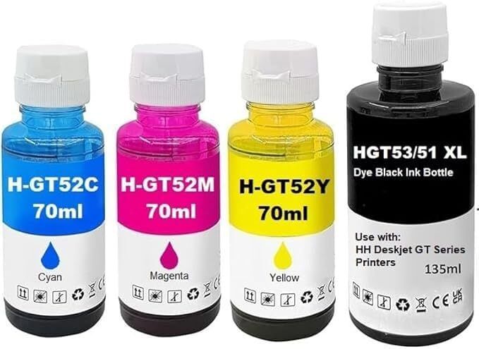 AVS CONCEPT Smart Tank 115, 310, High Yield GT52 GT53 Compatible Ink Bottle Combo Black + Tri Color Combo Pack Ink Bottle-image-25