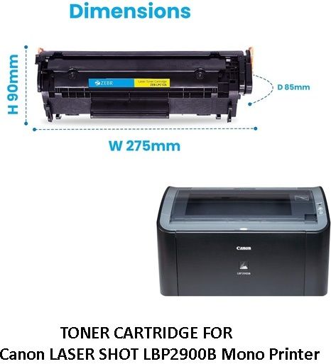 Zebra Toner For Canon LASER SHOT LBP2900B Mono Printer Black Ink Toner-image-23