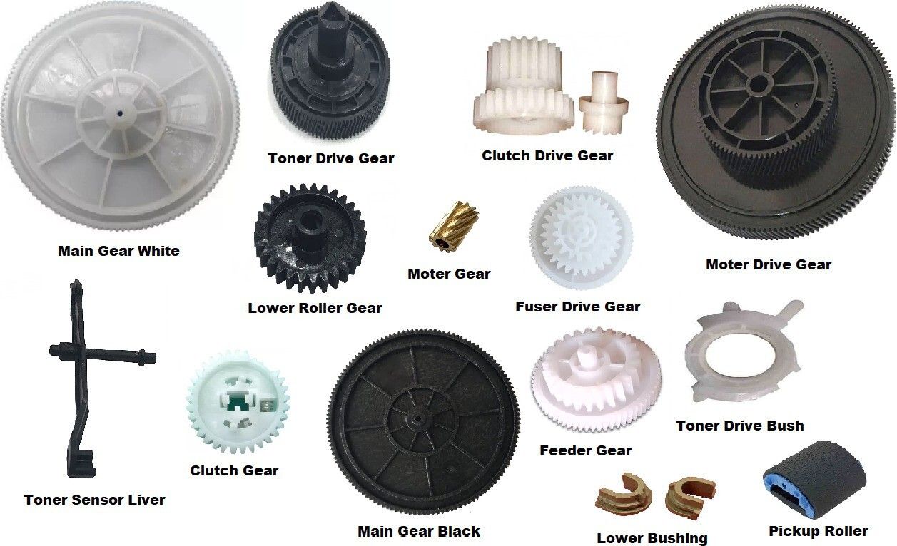 Haedlink Replacement Gear Kit (14 Pcs Set) For H/p LJ 1020/1018/3030/M1005/LBP2900/3000 White Ink Toner