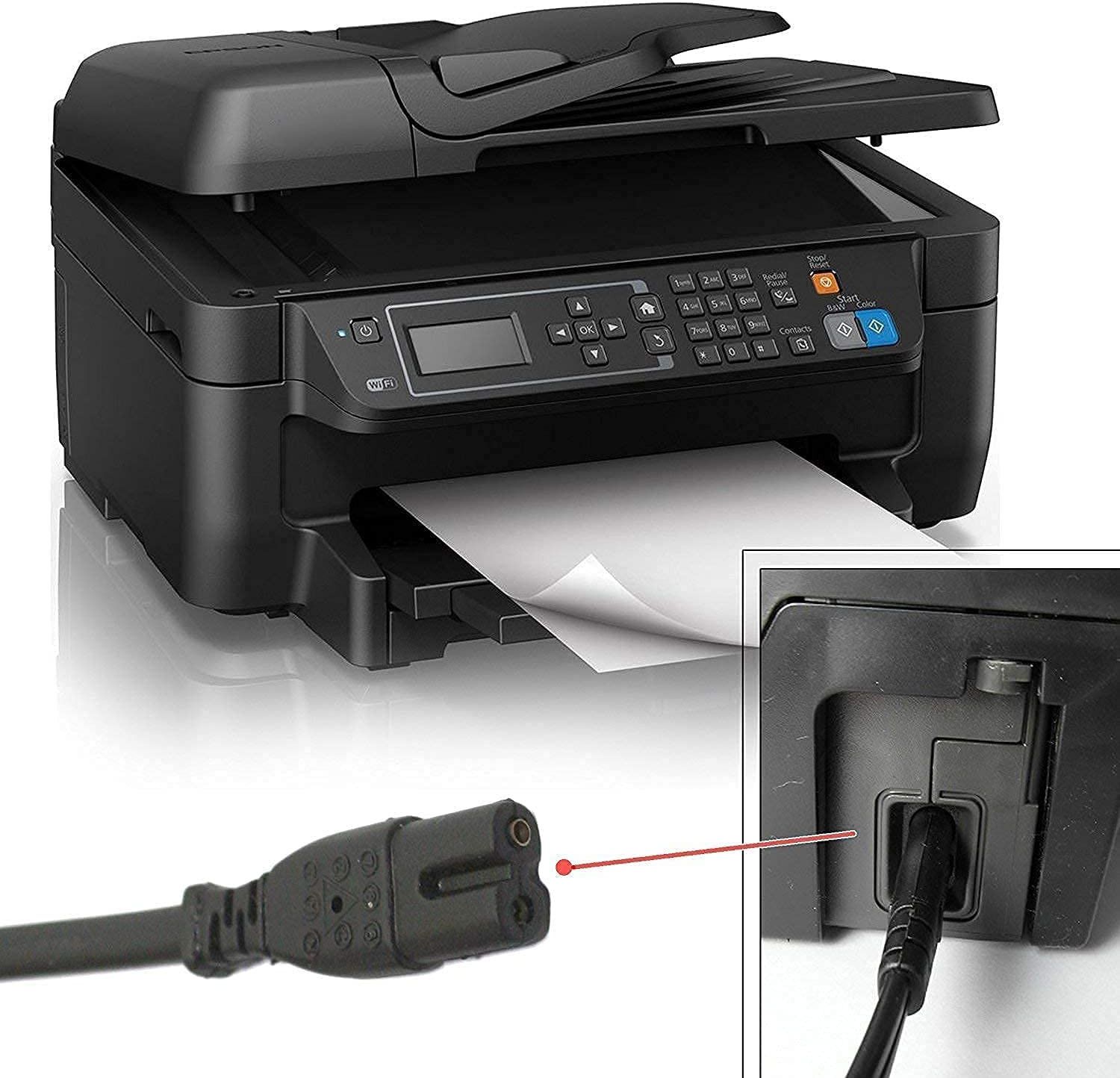 Haedlink Power Cord 1.5m CABLE 3PIN To 2PIN Laptop Adapter Camera Printer Adapter Charger Black Ink Toner-image-30