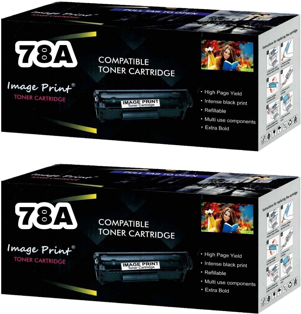 IMAGE PRINT 78A / CE278A Compatible for HP Laserjet Pro M1536dnf, P1566, P1606dn (Pack of 2) Black Ink Cartridge-image-45
