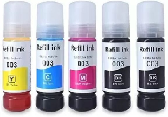 inkora 001/003 High Quality Ink (70ml) For L3200,L3210,L3211 Epson Printers Black + Tri Color Combo Pack Ink Bottle-image-23
