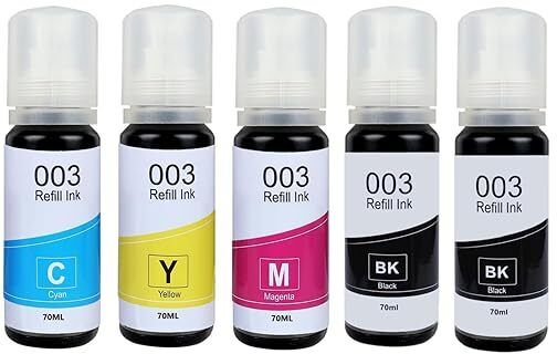 Speny 003 Ink for L3110, L3150, L3250, L3152, L3210 Printer Black + Tri Color Combo Pack Ink Bottle-image-5